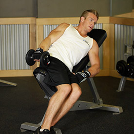 One-Arm Incline Lateral Raise